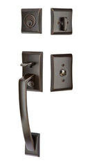 Emtek Ares Brass Tubular Entry set with Santa Fe Lever