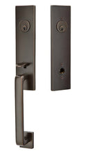 Emtek Davos Brass Tubular Entry set with Athena Lever