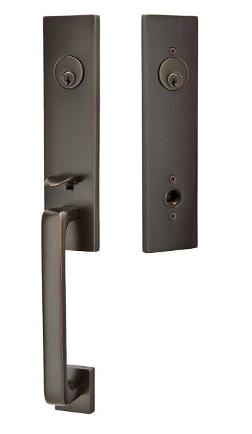 Emtek Davos Brass Tubular Entry set with Spoke Knob