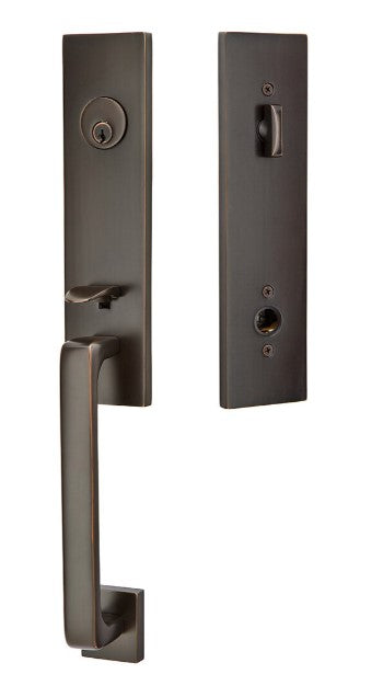 Emtek Davos Brass Tubular Entry set with Spoke Knob