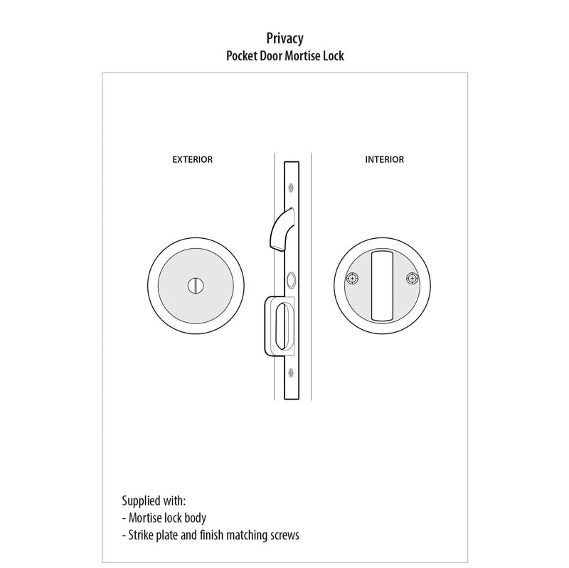 Emtek Round Pocket Door Mortise Lock
