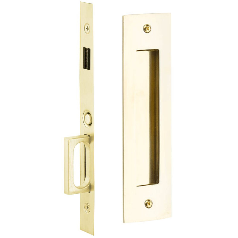 Emtek Narrow Modern Rectangular Pocket Door Mortise Lock