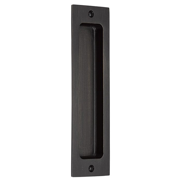 Emtek Sandcast Bronze Rustic Modern Rectangular Flush Pulls