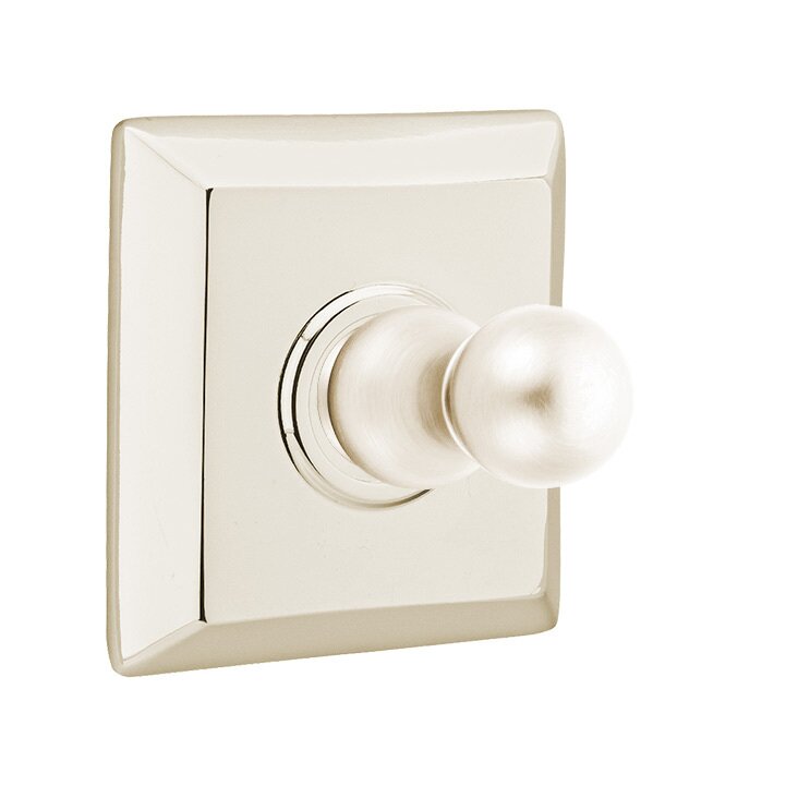 Emtek 2608 Traditional Brass Single Hook with Quincy Rosette