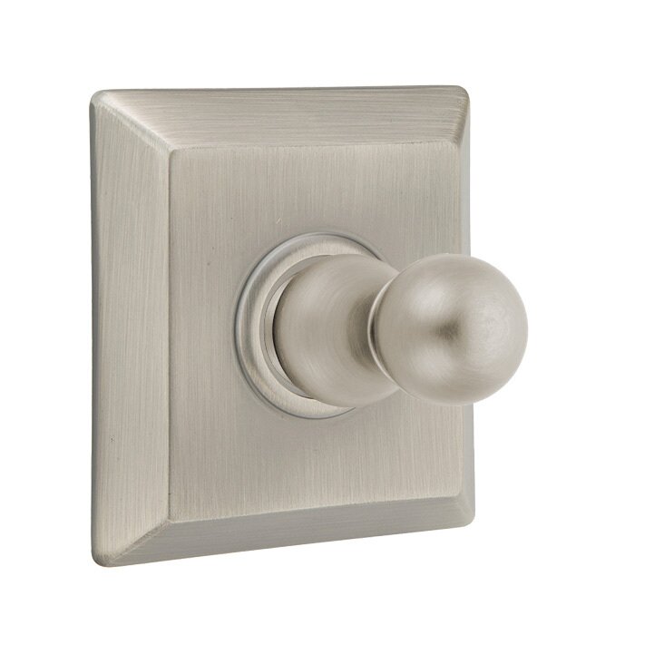 Emtek 2608 Traditional Brass Single Hook with Quincy Rosette