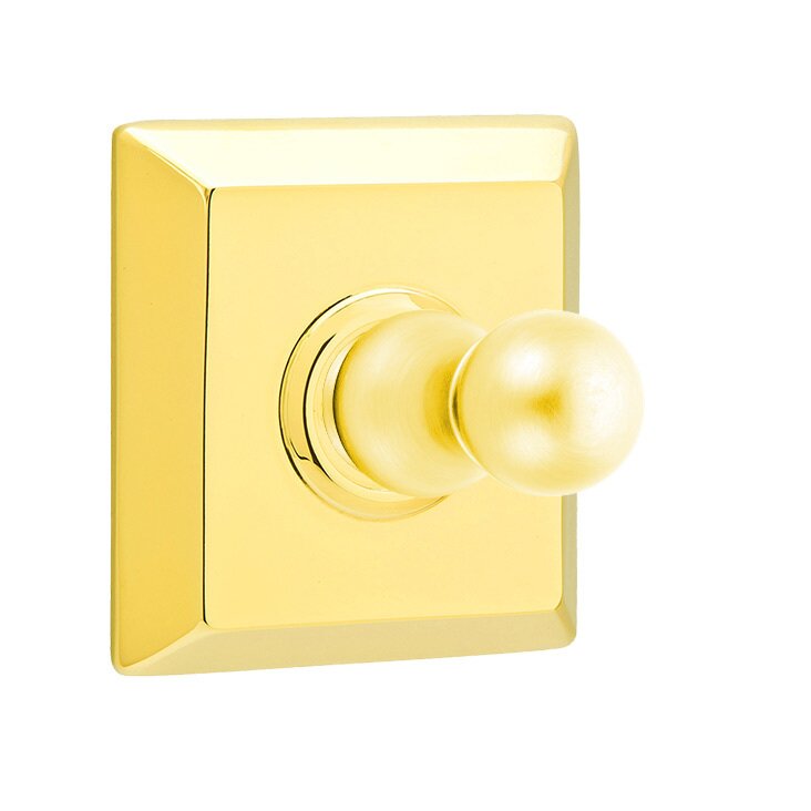 Emtek 2608 Traditional Brass Single Hook with Quincy Rosette