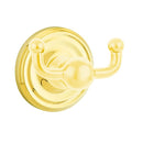 Emtek 2609 Traditional Brass Double Hook with Regular Rosette