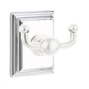 Emtek 2609 Traditional Brass Double Hook with Brass Wilshire Rosette