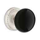 Emtek Brass Rosette Ebony Knob With Rope Rosette
