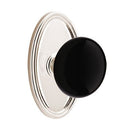 Emtek Brass Rosette Ebony Knob With Oval Rosette