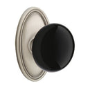 Emtek Brass Rosette Ebony Knob With Oval Rosette
