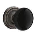 Emtek Brass Rosette Ebony Knob Concealed Screws With Regular Rosette