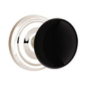 Emtek Brass Rosette Ebony Knob With Regular Rosette
