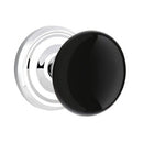 Emtek Brass Rosette Ebony Knob Concealed Screws With Regular Rosette