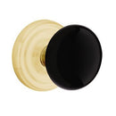 Emtek Brass Rosette Ebony Knob Concealed Screws With Regular Rosette