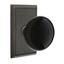 Emtek Brass Rosette Ebony Knob Concealed Screws With Rectangular Rosette
