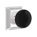 Emtek Brass Rosette Ebony Knob Concealed Screws With Wilshire Rosette