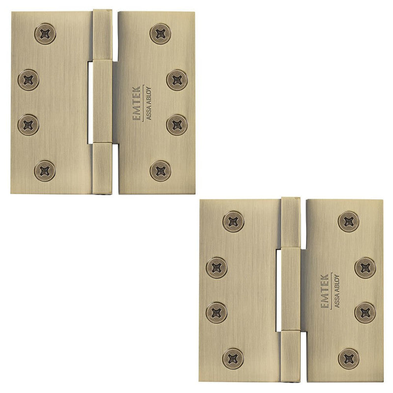 Emtek 96315 Brass, Square Barrel, Heavy Duty Hinge