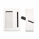 EMTEK Modern Rectangular Barn Door Privacy Lock and Flush Pull with Integrated Strike