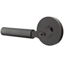 Emtek L Square Smooth Key In Lever Lockset Single Cylinder with disk Rosette