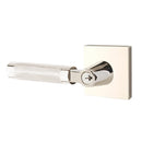 Emtek L Square knurled Key In Lever Lockset Dummy, Pair with Square Rosette
