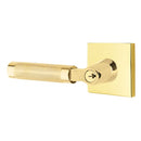 Emtek L Square knurled Key In Lever Lockset Dummy, Pair with Square Rosette