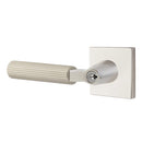Emtek L Square straight knurled Key In Lever Lockset Dummy, Pair with Square Rosette