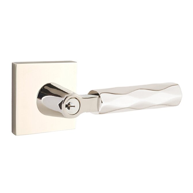Emtek L Square tribeca Key In Lever Lockset Dummy, Pair with Square Rosette