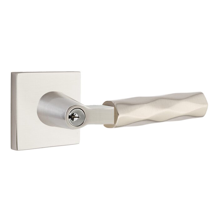 Emtek L Square tribeca Key In Lever Lockset Dummy, Pair with Square Rosette