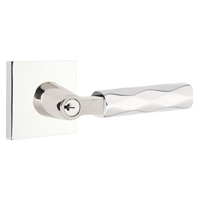 Emtek L Square tribeca Key In Lever Lockset Dummy, Pair with Square Rosette