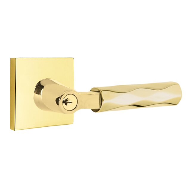 Emtek L Square tribeca Key In Lever Lockset Dummy, Pair with Square Rosette