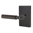 Emtek L Square Hammered Key In Lever Lockset Dummy, Pair with Modern Rectangular Rosette