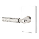 Emtek L Square Hammered Key In Lever Lockset Dummy, Pair with Modern Rectangular Rosette