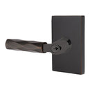 Emtek L Square Tribeca Key In Lever Lockset Single Cylinder with Modern Rectangular Rosette