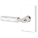 Emtek L Square Tribeca Key In Lever Lockset Single Cylinder with Modern Rectangular Rosette