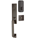 Emtek Single Cylinder Davos Handleset EMPowered Motorized Smart Lock Upgrade With Ice White Knob