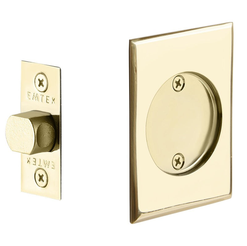 Emtek Tubular Rectangular Pocket Door Locks