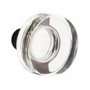 Emtek Denver Tubular Handleset with Modern Disc Glass Knob
