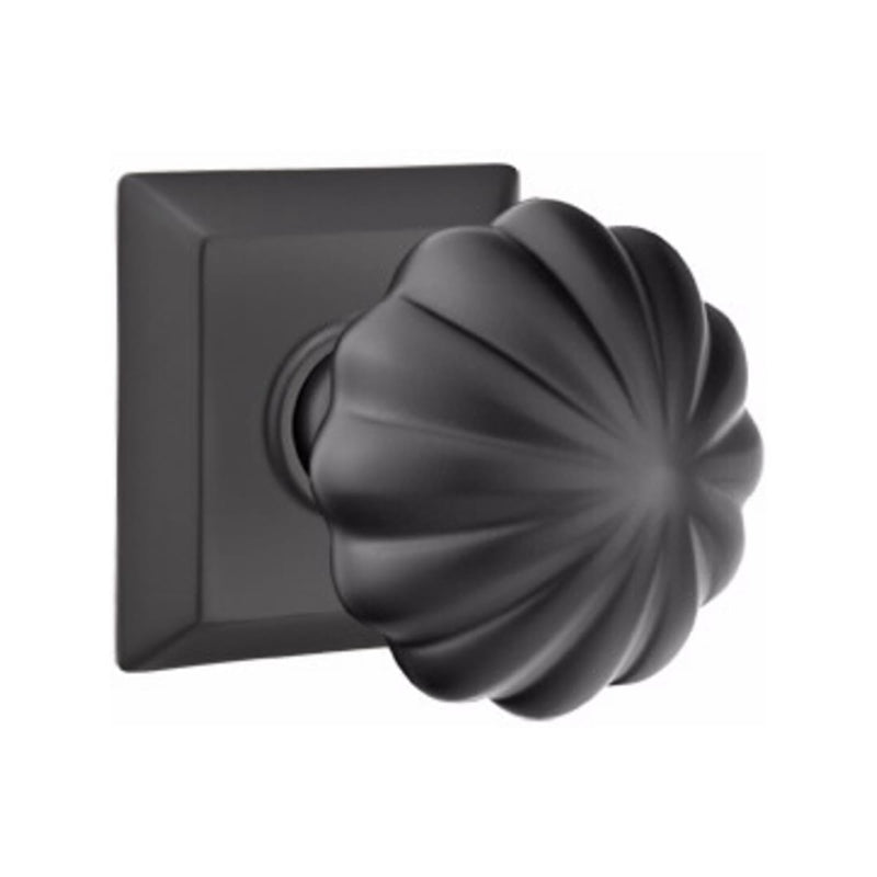 Emtek Melon Knob Concealed Screws With Quincy Rosette
