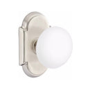 Emtek Brass Rosette Ice White Knob With