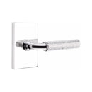 Emtek Select R-BAR Hammered Lever with Modern Rectangular Rosette