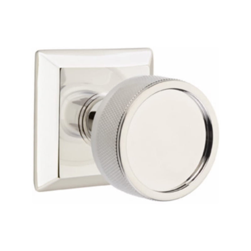 Emtek Select Conical Knurled Knob with Quincy Rosette