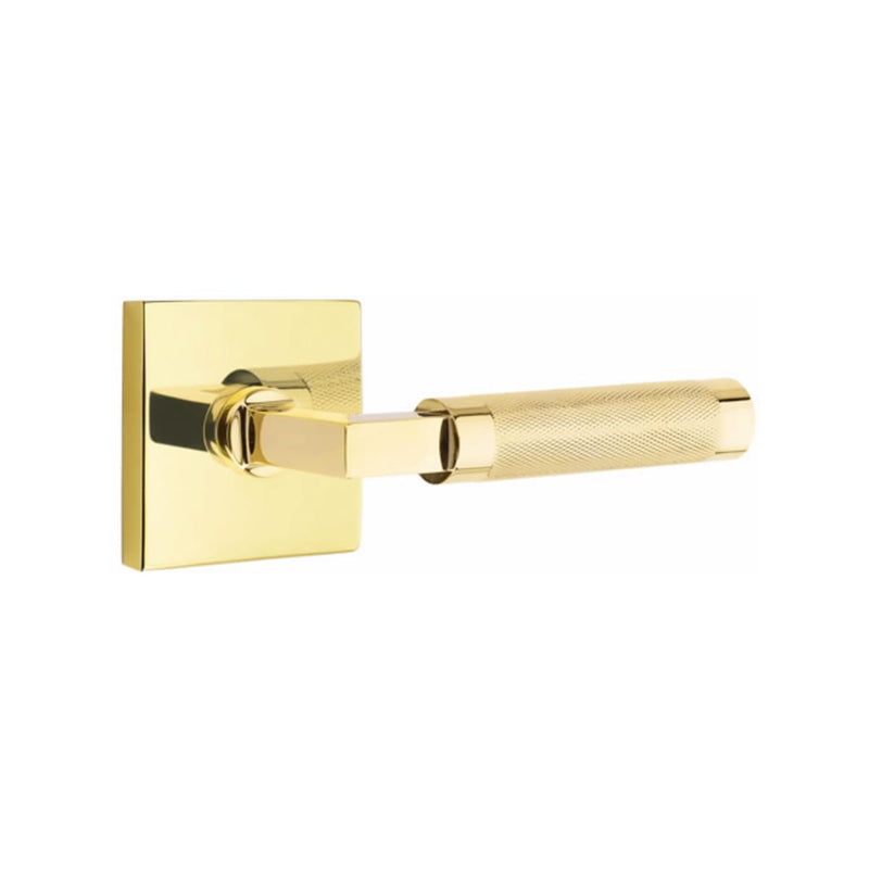 Emtek Select L-Square Knurled Lever with Square Rosette