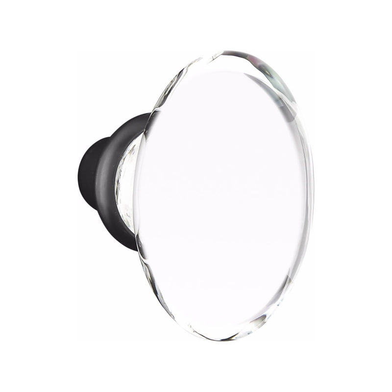 Emtek Greeley Tubular Handleset with Hampton Glass Knob
