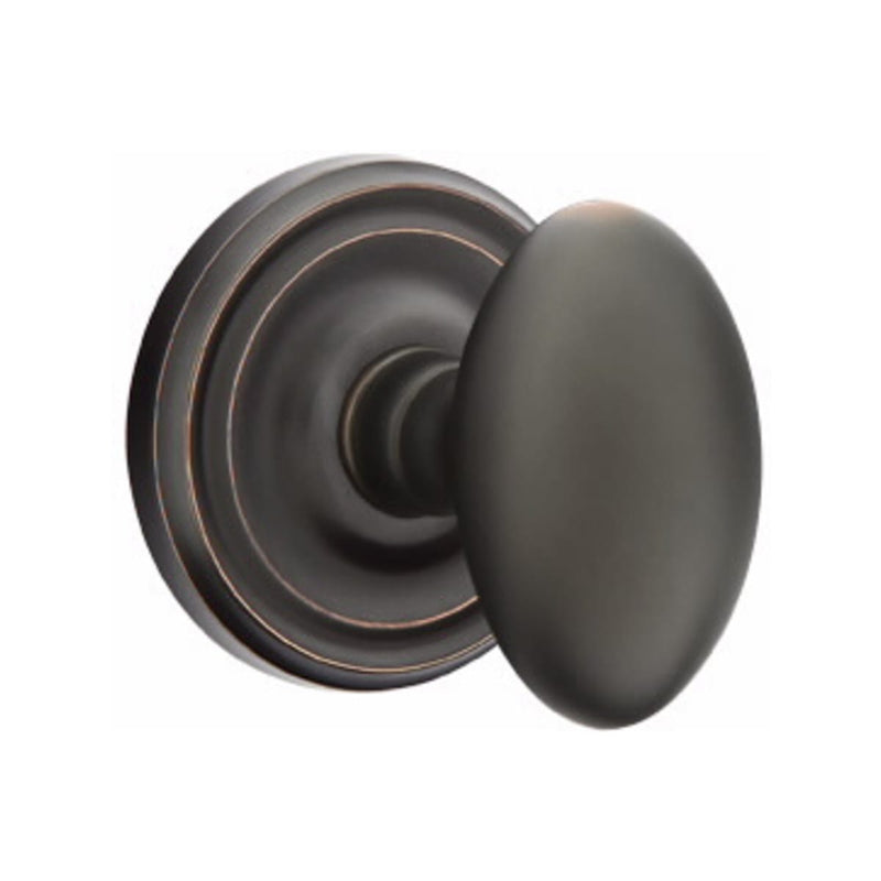 Emtek Egg Knob Concealed Screws With Regular Rosette