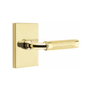 Emtek Select R-BAR Knurled Lever Concealed Screws  with Modern Rectangular Rosette