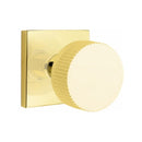 Emtek Select Conical Straight Knurled Knob Concealed Screws with Square Rosette