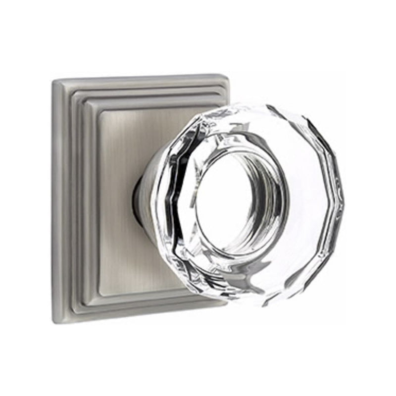 Emtek Lowell Knob Concealed Screws With Wilshire Rosette
