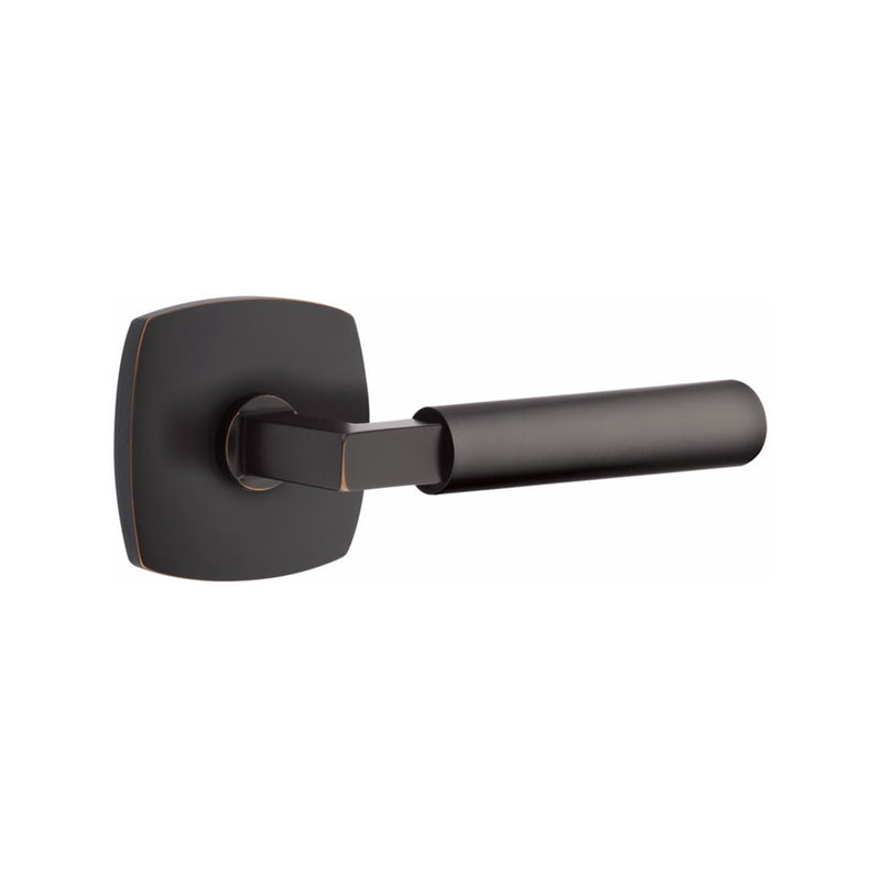 Emtek Select L-Square Smooth Lever Concealed Screws with Urban Modern Rosette