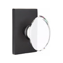 Emtek Hampton Knob Concealed Screws with Modern Rectangular Rosette